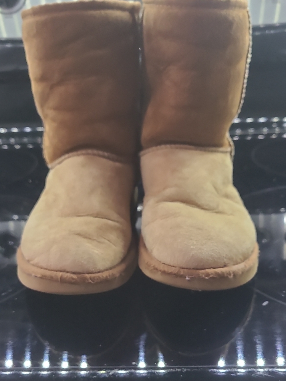 UGG Chestnut Suede Short Booties